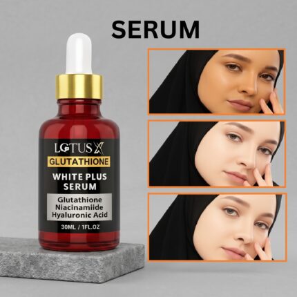 Lotus X Glutathione White Plus Serum - 30ml | Whitening, Anti-Aging & Hydrating with Niacinamide & Hyaluronic Acid